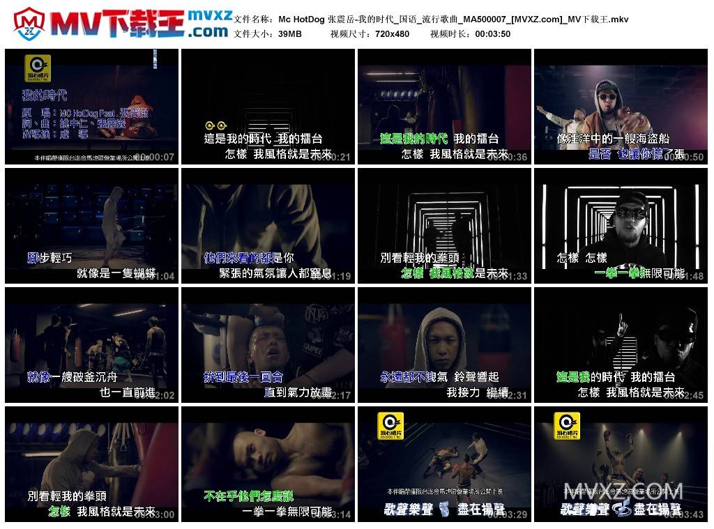 Mc HotDog 张震岳-我的时代_国语_流行歌曲_MA500007